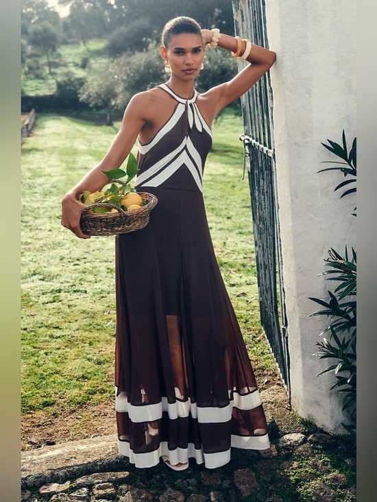Anthropologie Dresses & Skirts - Anthropologie Halter Maxi Dress brown